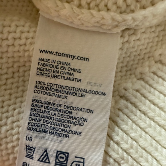 NWT, Tommy Hilfiger Cream Cable Knit Sweater Dress - Picture 4 of 4